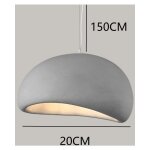 Suspension luminaire moderne e27 lampe � suspension cr�ative lustre plafonnier r�glable �20cm gris