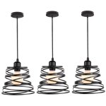 Suspensions luminaires moderne e27 lustre plafonnier design  spirale en cascade lampe  suspension mtal ...