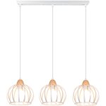 Suspension luminaire vintage int�rieur 3 lumi�res lustre moderne plafonnier rond en m�tal fer pour ferme ...