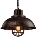 Suspension lustre abat - jour en m�tal loft style lampe chandelier industriel vintage pendentif lumi�re ...