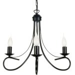 Suspension, lustre, bougeoir, noir, magma 13 - 932