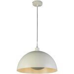 Searchlight - suspension mars 1l convertible en plafonnier métal crème mat, interieur crème e27 max60w ... Searchlight - suspension mars 1l convertible en plafonnier métal crème mat, interieur crème e27 max60w ...