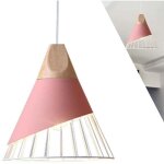 Suspension moderne industrielle bois suspension luminaire abat - jour en mtal plafonnier e27 lustre ...