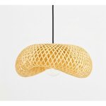 Suspension en osier  frey  - e27 - noir boho chic