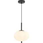 Braytron - suspension ovale verre opale 23w ip20 e14 diam 200mm
