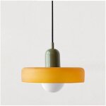 Suspension de plafond color�e lampe � suspension du milieu du si�cle avec abat - jour en verre �clairage ...