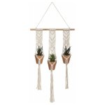 Suspension plantes artificiellesx3 68cm avec pot en terre cuite silumen