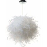 Suspension plume luminaire blanc moderne lustre abat - jour 30cm pour salons chambres d'enfants ampoule ...