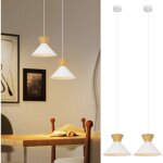 Suspension vintage lampe à suspendre salle à manger : 2 x industrial lampe à suspendre Ø20cm blanc métal ... Suspension vintage lampe à suspendre salle à manger : 2 x industrial lampe à suspendre Ø20cm blanc métal ...