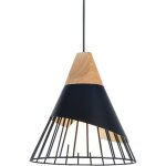Suspension vintage plafonnier industriel en m�tal design en bois lampes suspendues abat - jour r�tro ...