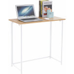 Svita - bureau pliable troit conomisant l'espace table d'ordinateur polyvalente 80x40x76cm chne