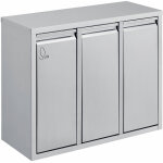 Svita - h3x8 24l poubelle en inox poubelle de tri 3x8l argent