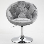 Svita havanna fauteuil lounge fauteuil club pivotant velours rétro argenté tabouret de bar Svita havanna fauteuil lounge fauteuil club pivotant velours rétro argenté tabouret de bar
