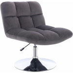 Svita - laurel chaise de salon chaise rembourrée fauteuil pivotant pied à disque velours gris foncé Svita - laurel chaise de salon chaise rembourrée fauteuil pivotant pied à disque velours gris foncé