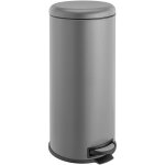 Svita t30 poubelle grise 30litres en inox poubelle  pdale poubelle  dchets
