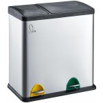 Tc2combo35 poubelle en inox poubelle de tri (12l + 23l) argent�e - svita