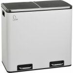 Poubelle � p�dale svita tm2x30 60 litres, poubelle de cuisine, blanc