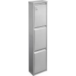 V3x15 poubelle 45l en inox poubelle verticale tri slectif argent - svita