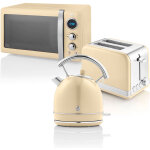 Swan - strp2070cneu retro set petit - d�jeuner bouilloire 1, 8l grille - pain 2 tranches micro - ondes ...
