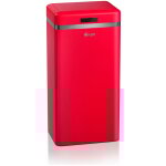 Swan - swka4500rn retro poubelle  ouverture automatique avec capteur, mtal, 45 litres, vintage rouge ...