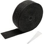 Swanew - 15m bande isolant thermique collecteur echappement noir avec 12 fixation des serre - cbles