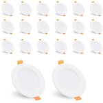 Swanew - 20 pieces spots led encastrables plafonnier 5w blanc chaud 400lm 220v ip20 angle fixe pour salle ...