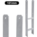 Swanew 2x h support de poteau h - ancre patte de poteau ancre de poteau pied de poteau 101x600mm