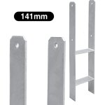 Swanew 2x h support de poteau h - ancre patte de poteau ancre de poteau pied de poteau 141x600mm