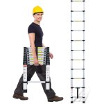Swanew 3, 2m echelle télescopique portable multifonctions aluminium pliable avec sac de transport et ... Swanew 3, 2m echelle télescopique portable multifonctions aluminium pliable avec sac de transport et ...