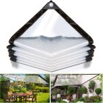 Bche transparente 3 x 2 m en plastique pais avec oeillets en mtal pour camping, sol, plantes bche ...