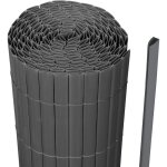 Swanew - canisse en pvc gris anthracite double face, 90% d'occultation, h. 80 cm x l. 400 cm
