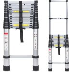 Echelle tlescopique 5m 13nombre de marches alu argent echelle multi - usages jusqu' 150kg - swanew