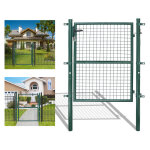 Swanew - portillon de jardin 150 x 100 cm avec serrure maille mtallique - vert