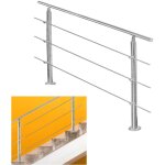Swanew rampe d'escalier extrieure en inox pour extrieur ensemble pour escaliers balustrade jardin balcon(180 ...