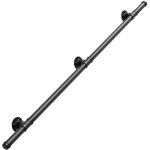 Swanew rampe escalier murale 150cm main courante acier carbone garde - corps supports muraux pour enfants ...