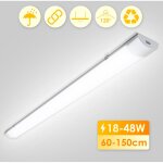Swanew reglettes led etanche 120cm 36w ip65 interconnectable temprature de couleur: blanc neutre 4000k ...
