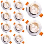 Swanew - spots encastrable led pour plafond orientables 3w 85mm pour plafond salon chambre bureau cuisine ... Swanew - spots encastrable led pour plafond orientables 3w 85mm pour plafond salon chambre bureau cuisine ...