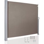 Swanew store latéral brise vue rétractable paravent extérieur pour balcon terrasse et jardin avec brun ... Swanew store latéral brise vue rétractable paravent extérieur pour balcon terrasse et jardin avec brun ...