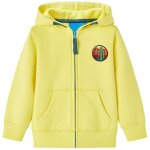 Sweat - shirt � capuche et fermeture �clair pour enfants jaune clair 116