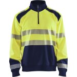 Blaklader - sweat de travail col camionneur haute visibilit 3556 - jaune fluo / marine xxxl