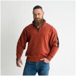 Sweat zippé oversize stier zip sweater functional pocket coton bio s rouge foncé Sweat zippé oversize stier zip sweater functional pocket coton bio s rouge foncé