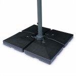 Lot de 4 dalles carr�es 51. 5x51. 5cm � lester - pour parasol d�port� avec pied type  croix . base. socle. ...