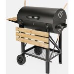 Sweeek - barbecue am�ricain charbon de bois - serge noir - smoker am�ricain avec a�rateurs. r�cup�rateur ...