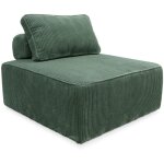Sweeek - chauffeuse pour canap� modulable velours c�tel� velours c�tel� vert
