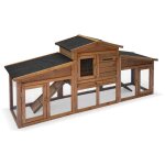 Sweeek - clapier en bois angora pour lapin et autres rongeurs. 4 lapins. cage  lapin avec enclos. espace ...