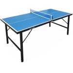 Sweeek - mini table de ping pong 150x75cm - table pliable indoor bleue. avec 2 raquettes et 3 balles. ... Sweeek - mini table de ping pong 150x75cm - table pliable indoor bleue. avec 2 raquettes et 3 balles. ...