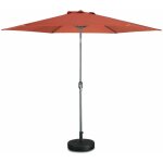 Parasol droit rond �300cm - touquet terracotta - m�t central en aluminium orientable et manivelle d'ouverture ...