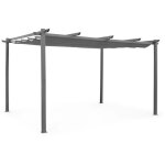 Sweeek - pergola aluminium - isla 3x4m - toile grise - tonnelle idéale pour votre terrasse. toit rétractable. ... Sweeek - pergola aluminium - isla 3x4m - toile grise - tonnelle idéale pour votre terrasse. toit rétractable. ...