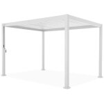 Sweeek - pergola bioclimatique blanc ? triomphe ? 3x4m. aluminium. � lames orientables