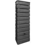 Récupérateur d'eau mural grandval 300l imitation bois anthracite avec kit raccord chéneau inclus Récupérateur d'eau mural grandval 300l imitation bois anthracite avec kit raccord chéneau inclus